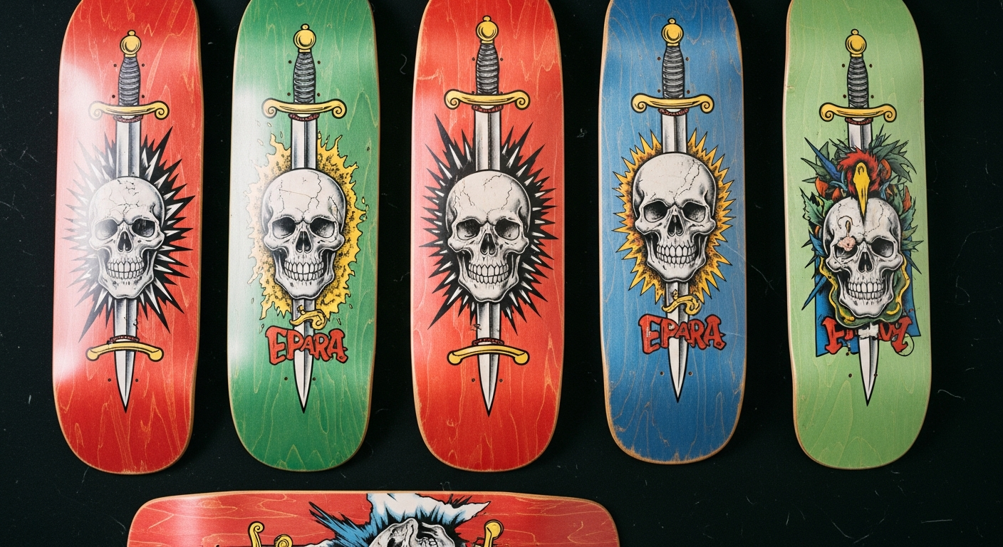 Bones Brigade Powell Peralta vintage skateboard decks collection 1987 old school graphics