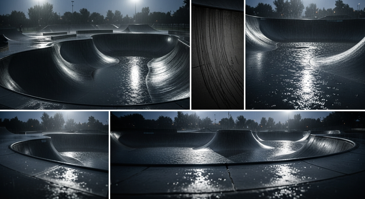 Rain on the concrete skatepark World Championships São Paulo 2026
