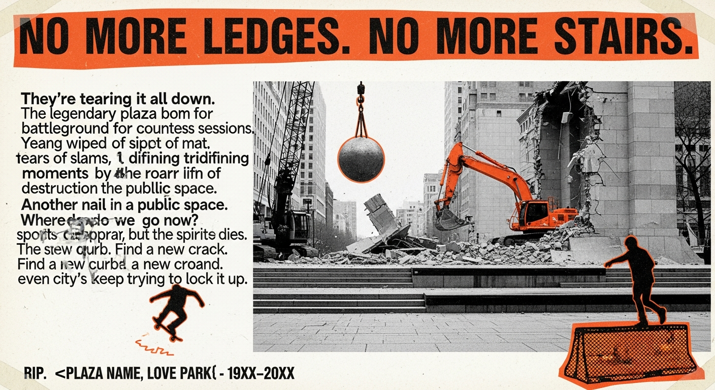 MACBA Barcelona - demolition of the legendary spot