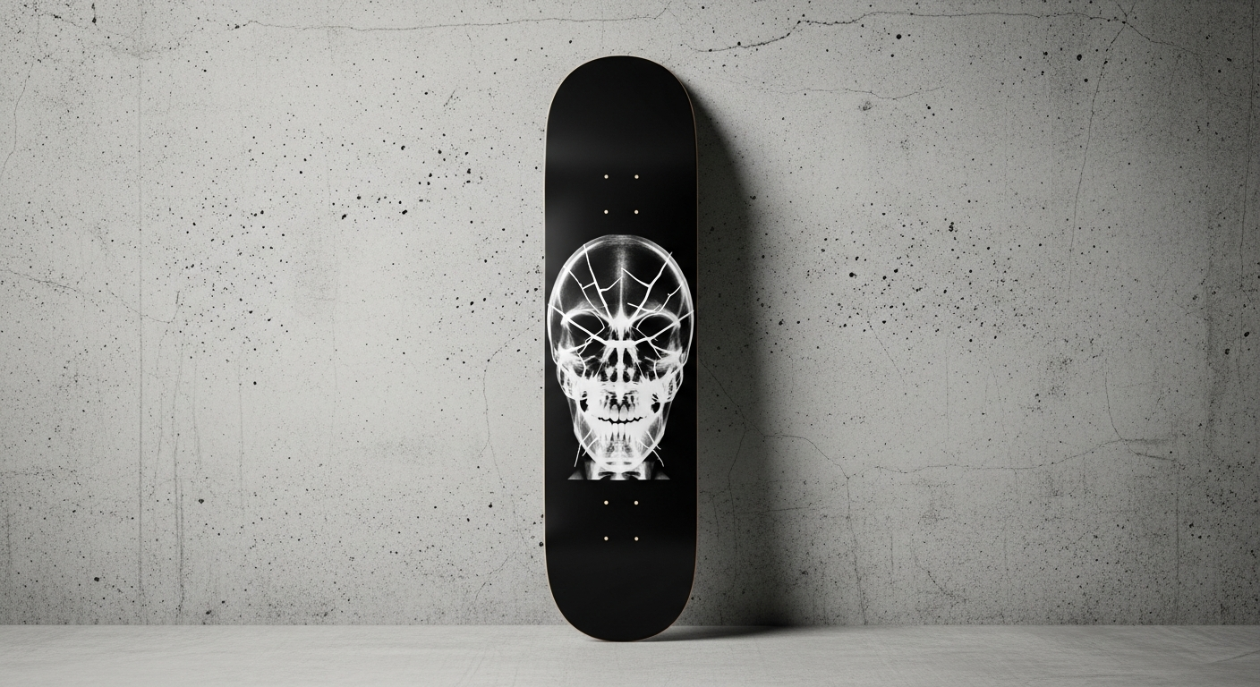 Disorder Skateboards Unbroken Nyjah Huston pro model board skull graphic 2026
