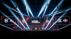 XGL Draft 2026 scene stage Cosm Los Angeles X Games League premier draft skateboard