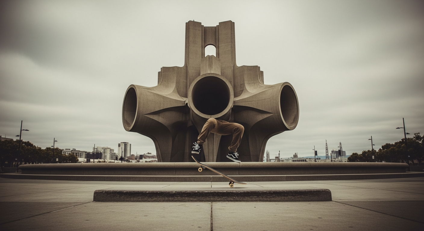 La fontaine Vaillancourt, sculpture brutaliste en béton menacée de démontage à l'Embarcadero Plaza