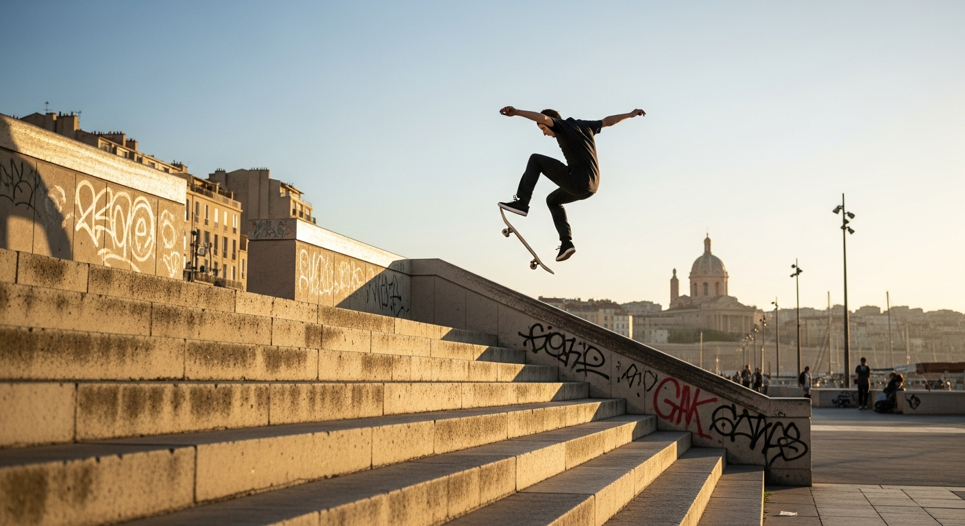 Bowl du Prado Marseille front de mer Méditerranée skatepark légendaire