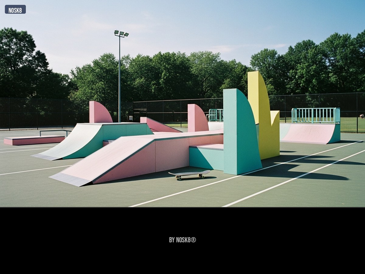 Candy Courts Alexis Sablone Montclair New Jersey sculpture skateable modulaire colorée 2023