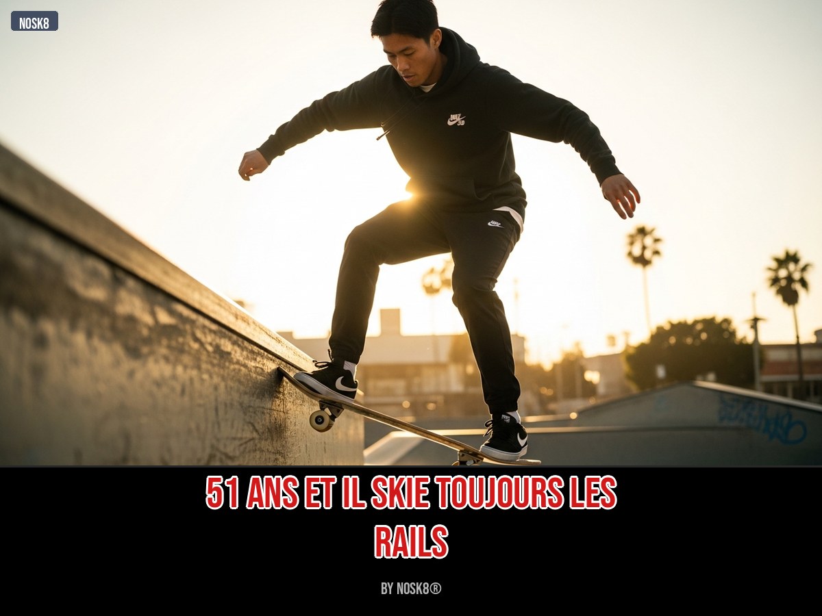 51 ans et il skie toujours les rails