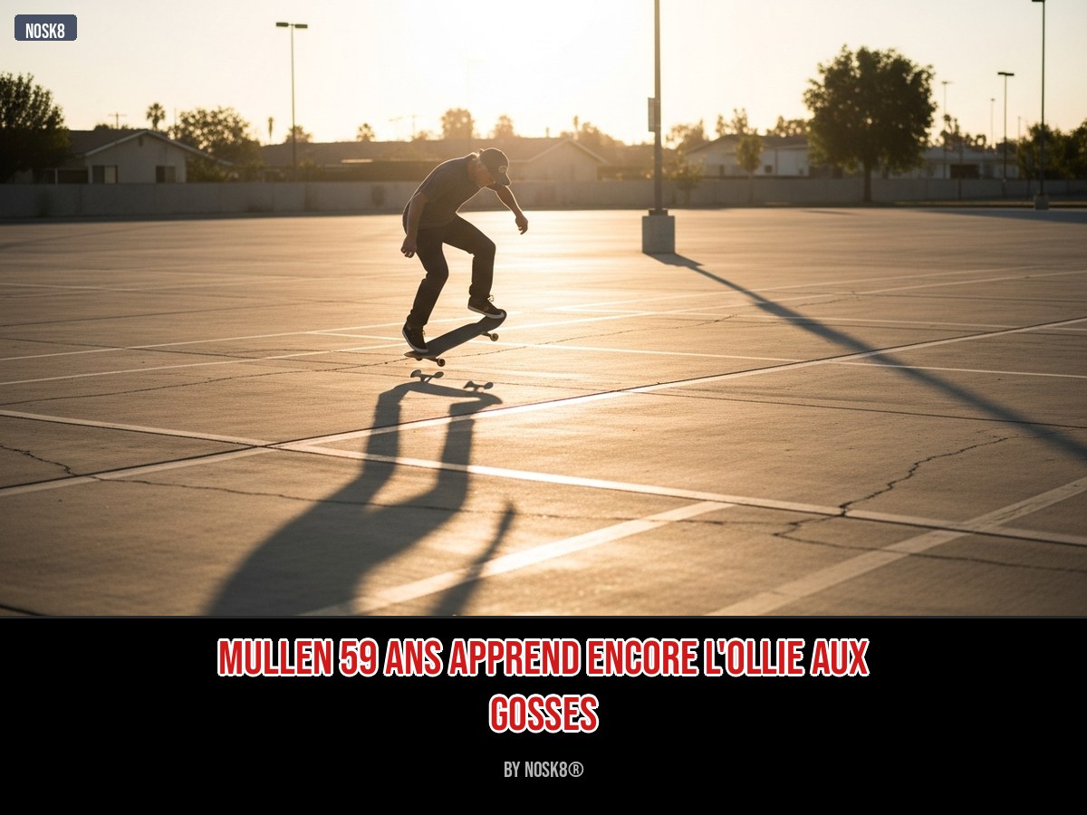 Mullen 59 ans apprend encore l'ollie aux gosses