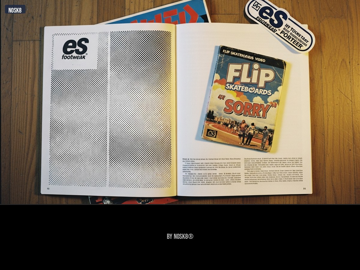Zine skate VHS années 90 Flip Sorry Menikmati Thrasher magazine vintage layout