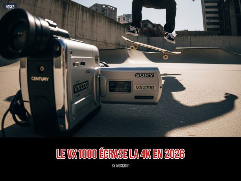 Pourquoi le VX1000 écrase encore la 4K en 2026 : l&rsquo;arme secrète des parts skate qui percent