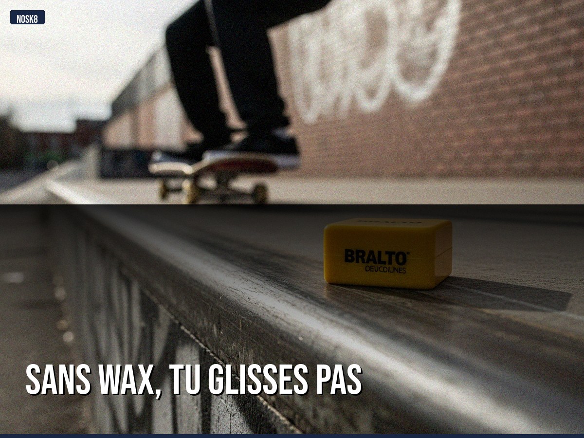 Application de cire skate sur un ledge en béton - technique essentielle