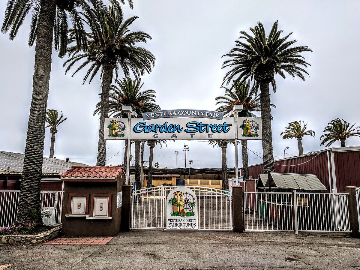 Entrée Garden Street Gate du Ventura County Fairgrounds, le site qui accueillait les X Games Ventura en 2023 et 2024