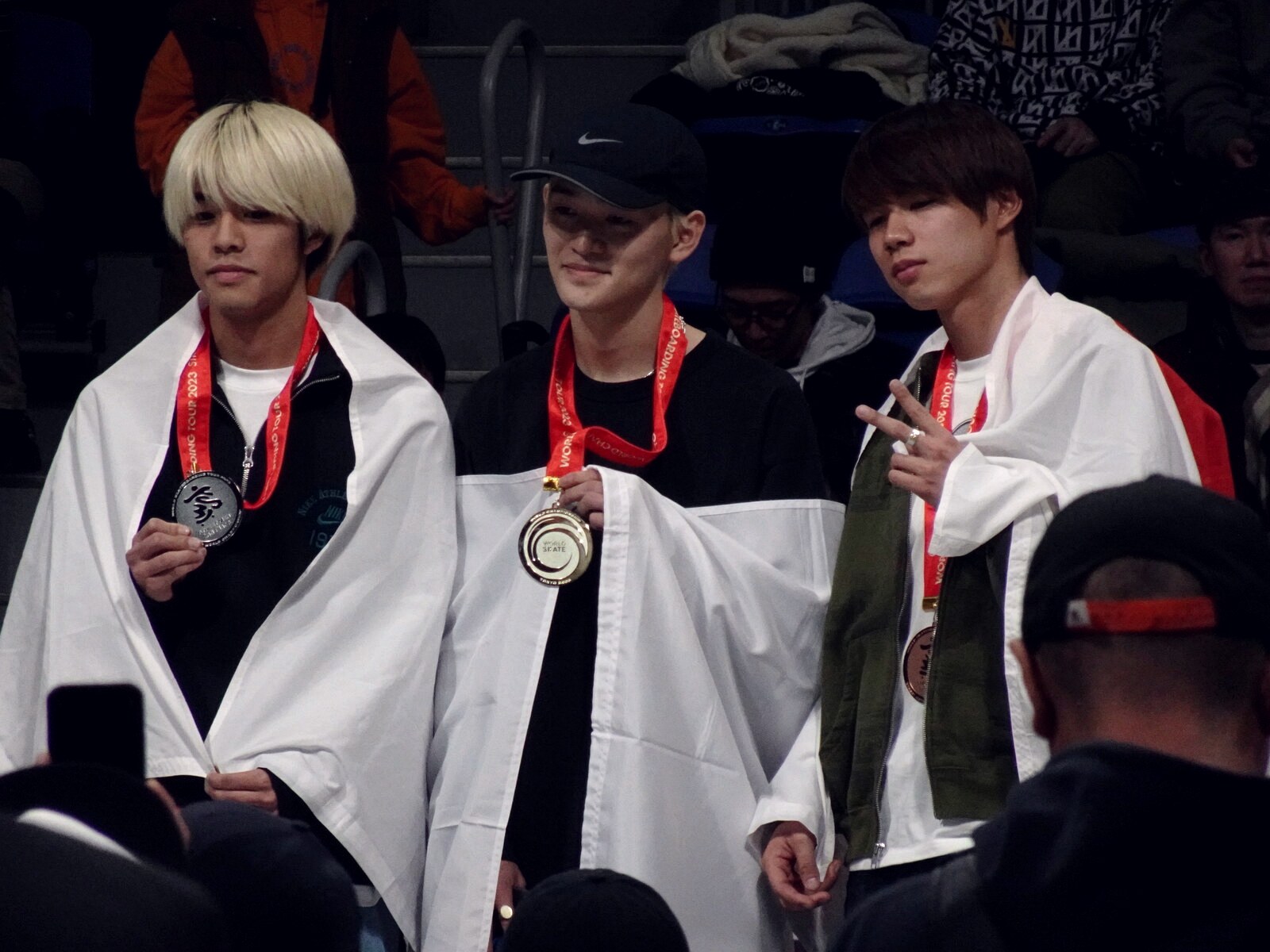 Kairi Netsuke, Sora Shirai et Yuto Horigome, podium 100 % japonais du street masculin aux championnats du monde 2023 à Tokyo