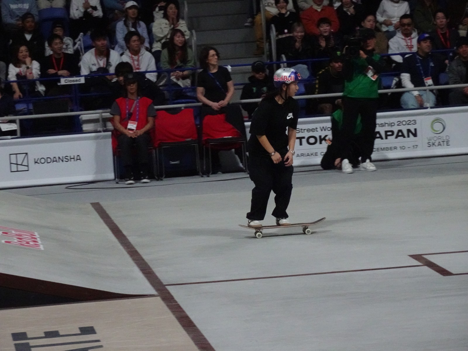 Parcours street indoor du championnat du monde World Skate à Tokyo