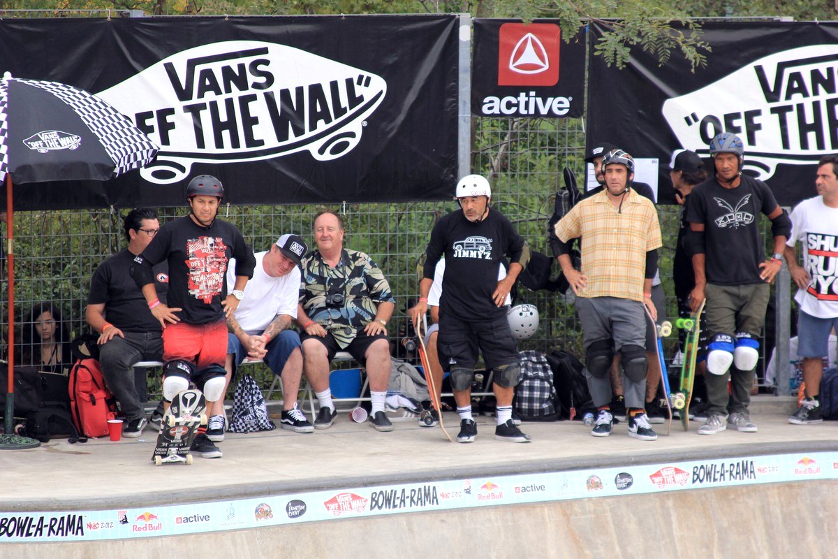 Christian Hosoi, Steve Caballero, Lance Mountain et Jeff Grosso au Vans Bowl-A-Rama de Chelsea Piers à New York en 2012, les héros des planches qu’on réédite