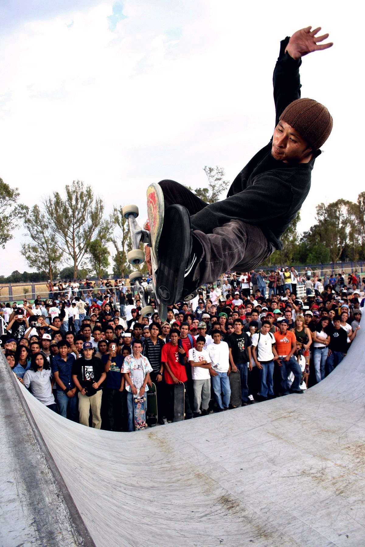 Daewon Song, le roi du manual, en session devant la foule à Guanajuato au Mexique en 2006
