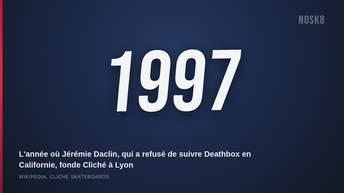 1997 : l'année où Jérémie Daclin, qui a refusé de suivre Deathbox en Californie, fonde Cliché à Lyon