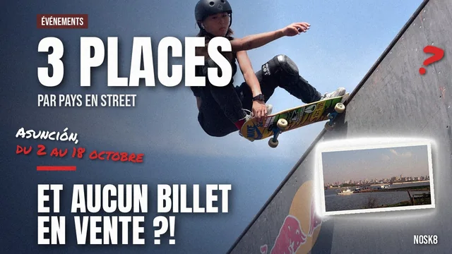 World Skate Games 2026 : 3 places par pays à Asunción, et aucun billet en vente à 21 jours du départ