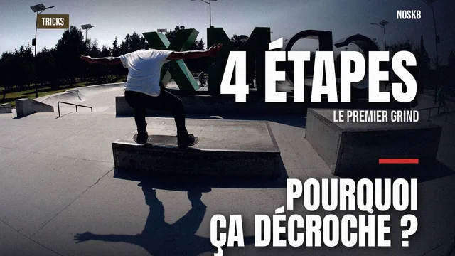 50-50 sur un curb : le premier grind, en 4 étapes