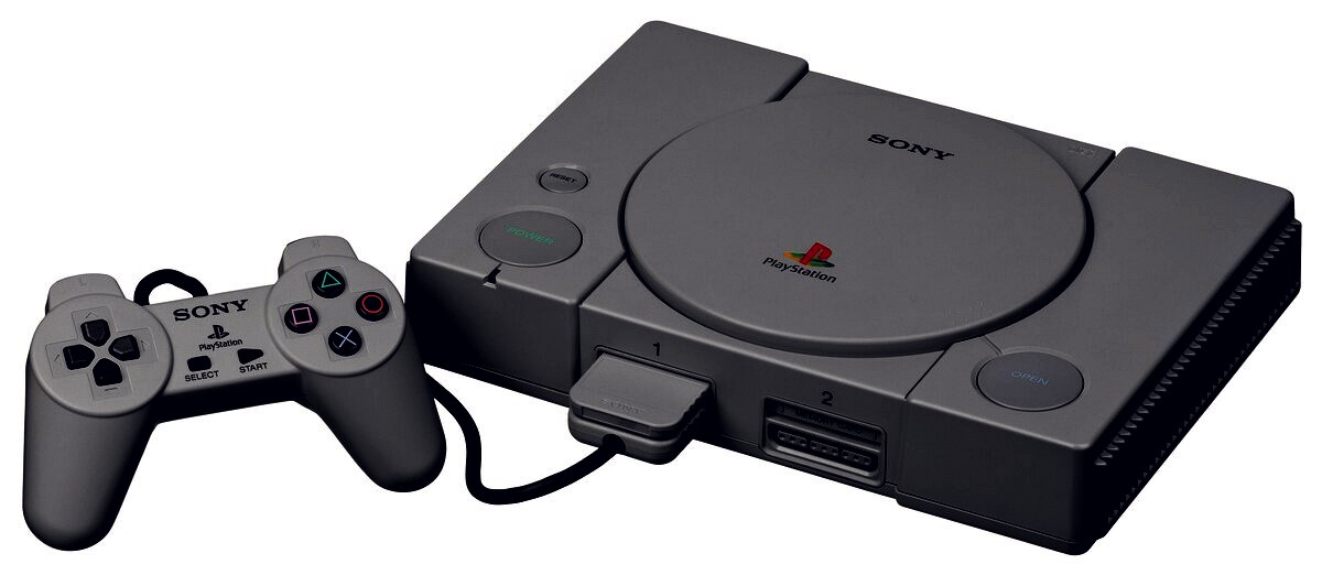 Console PlayStation et manette, la machine sur laquelle sort Tony Hawk's Pro Skater en septembre 1999
