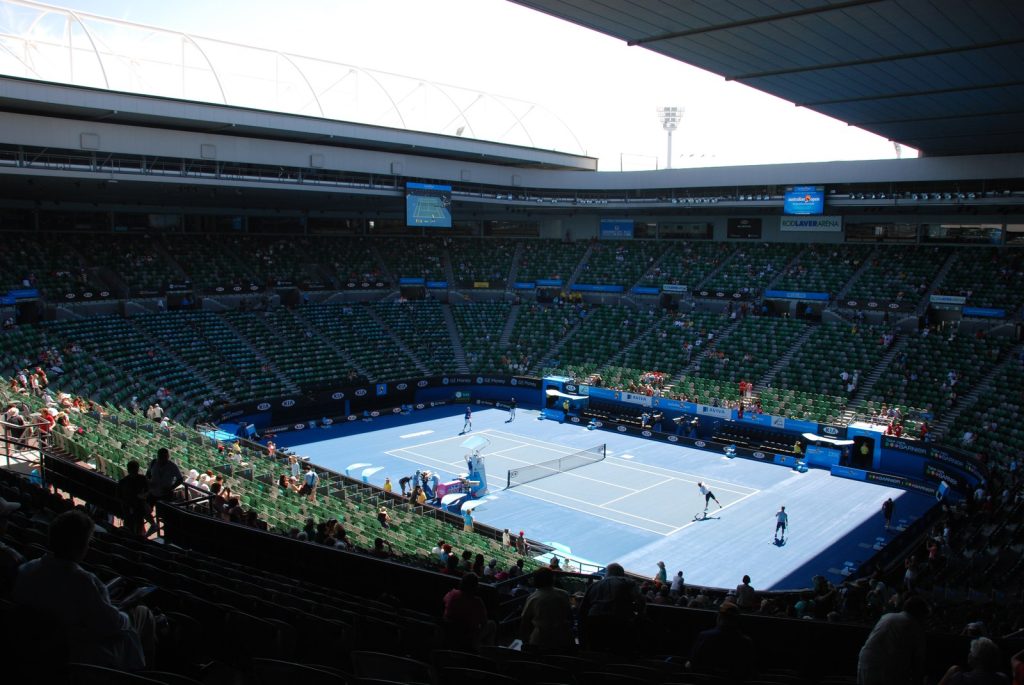 Intérieur de la Rod Laver Arena de Melbourne, salle du Gallaz Skate Jam 4